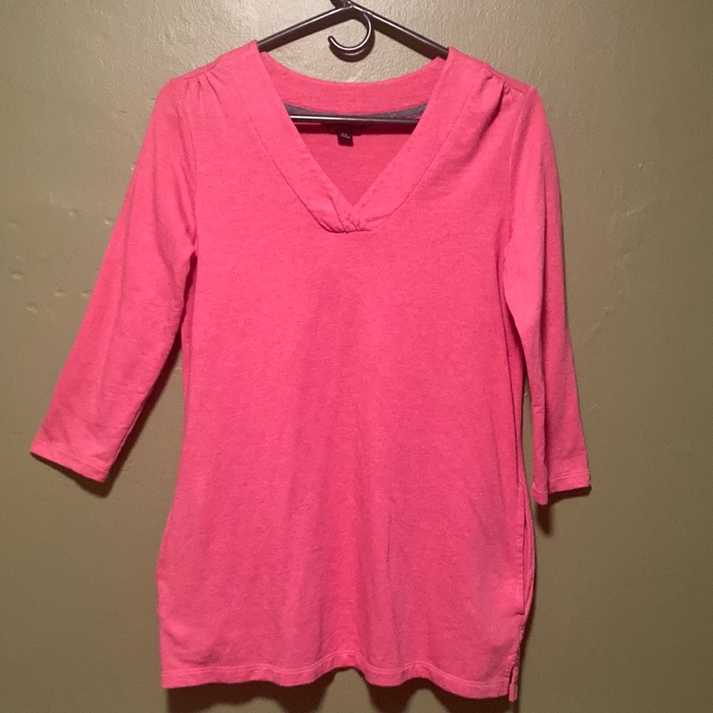 Lands’ End, pink top, extra small